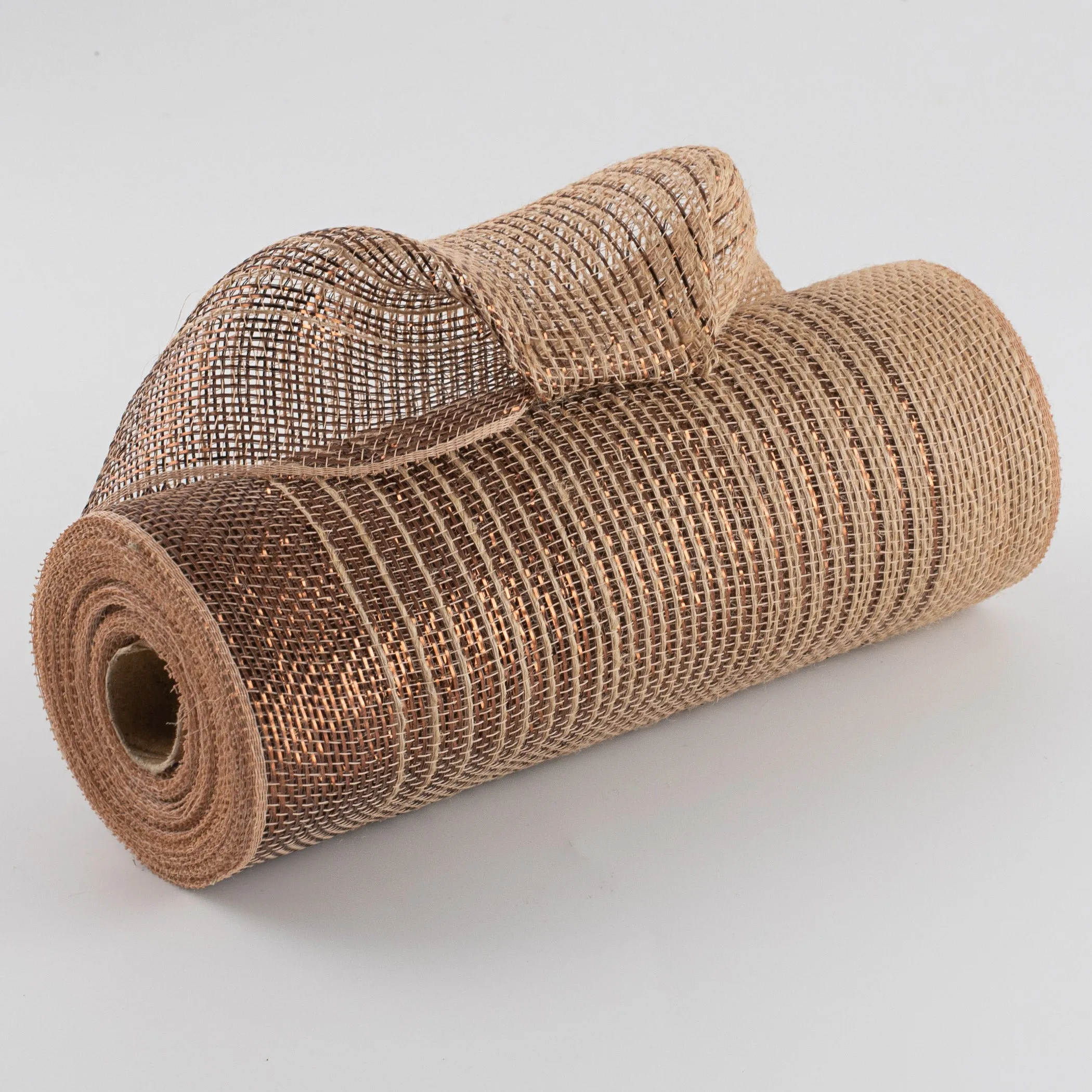 10" Jute Poly Mesh: Chocolate Foil Ombré