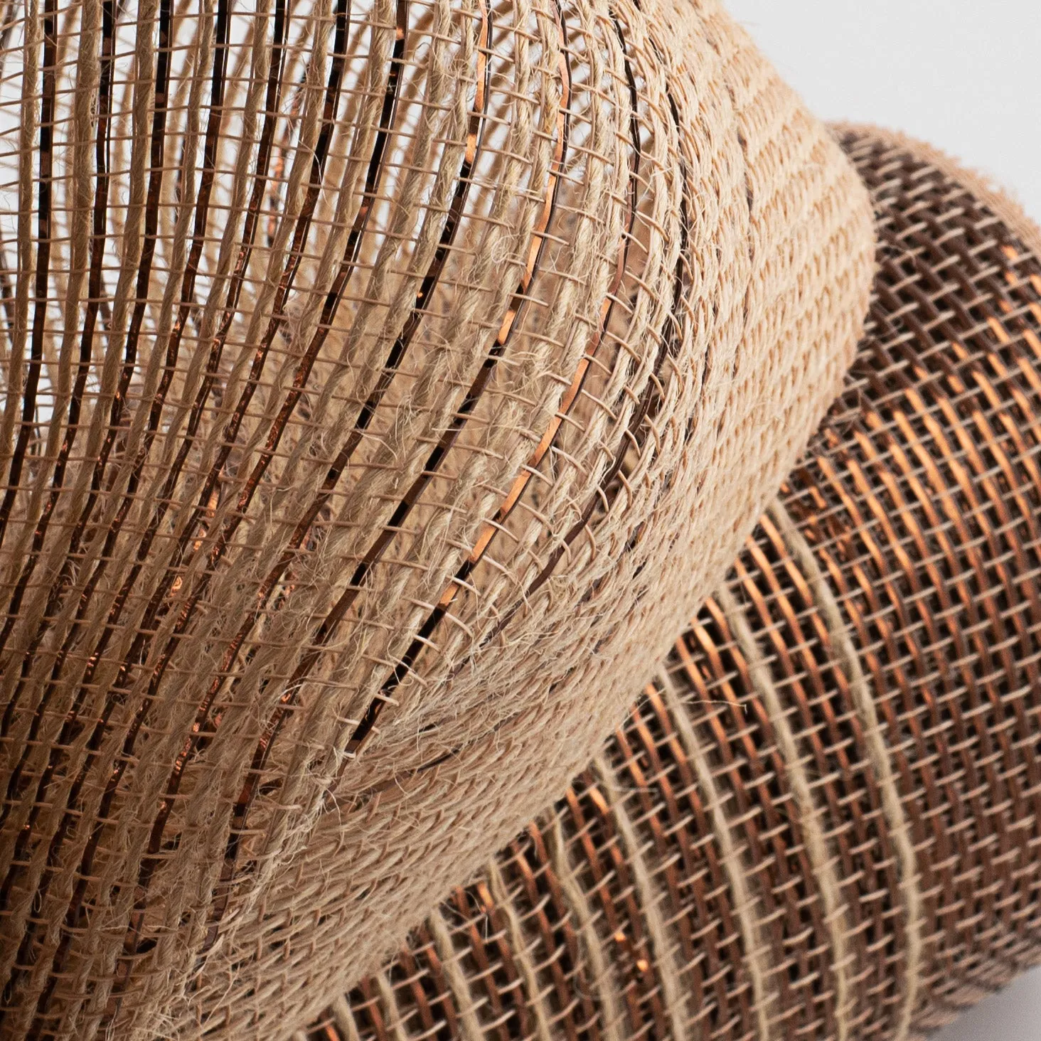 10" Jute Poly Mesh: Chocolate Foil Ombré