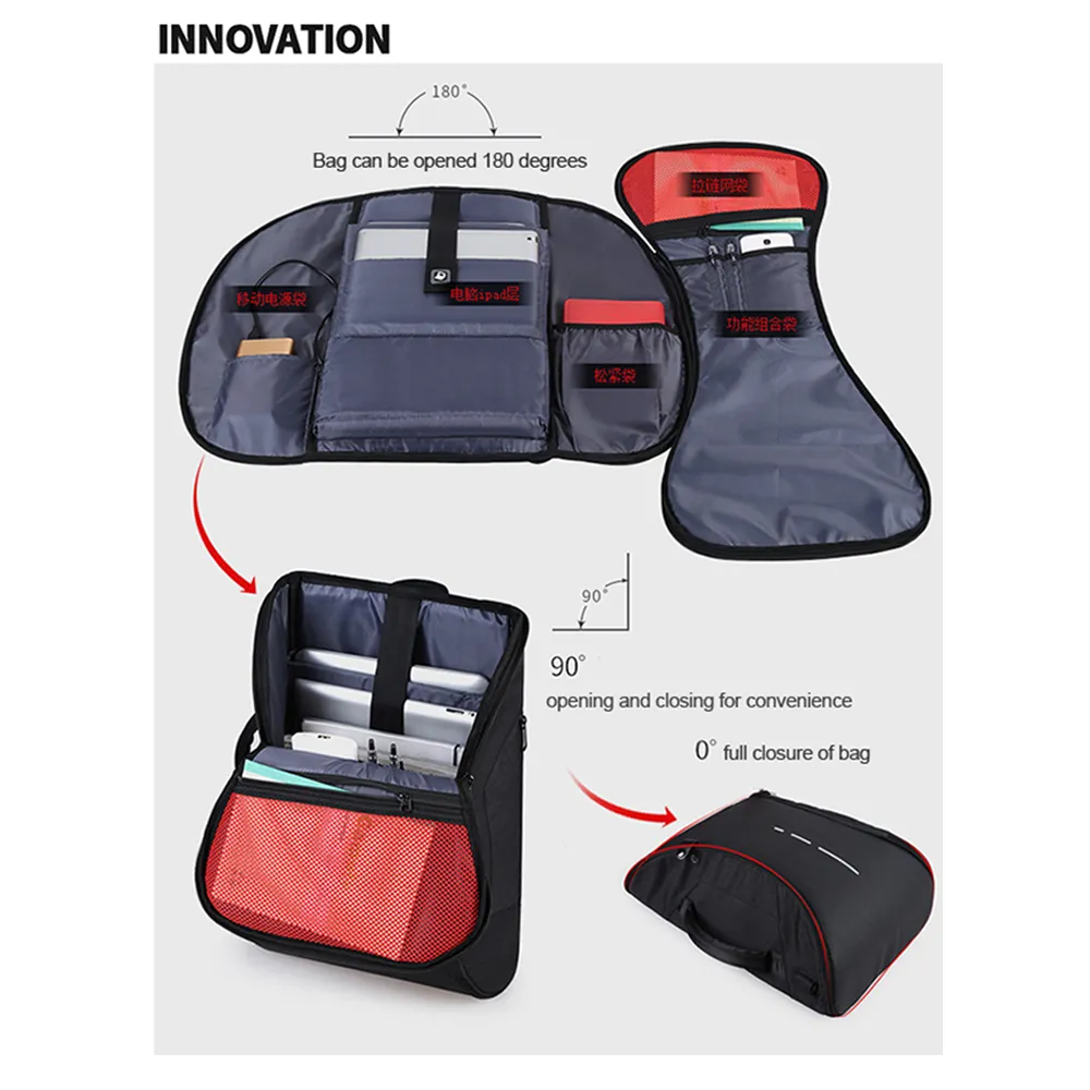 16” Laptop Backpack with external USB Port