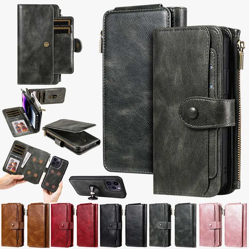 2 In 1 Phone Case For Iphone Multiple Slot Wallet