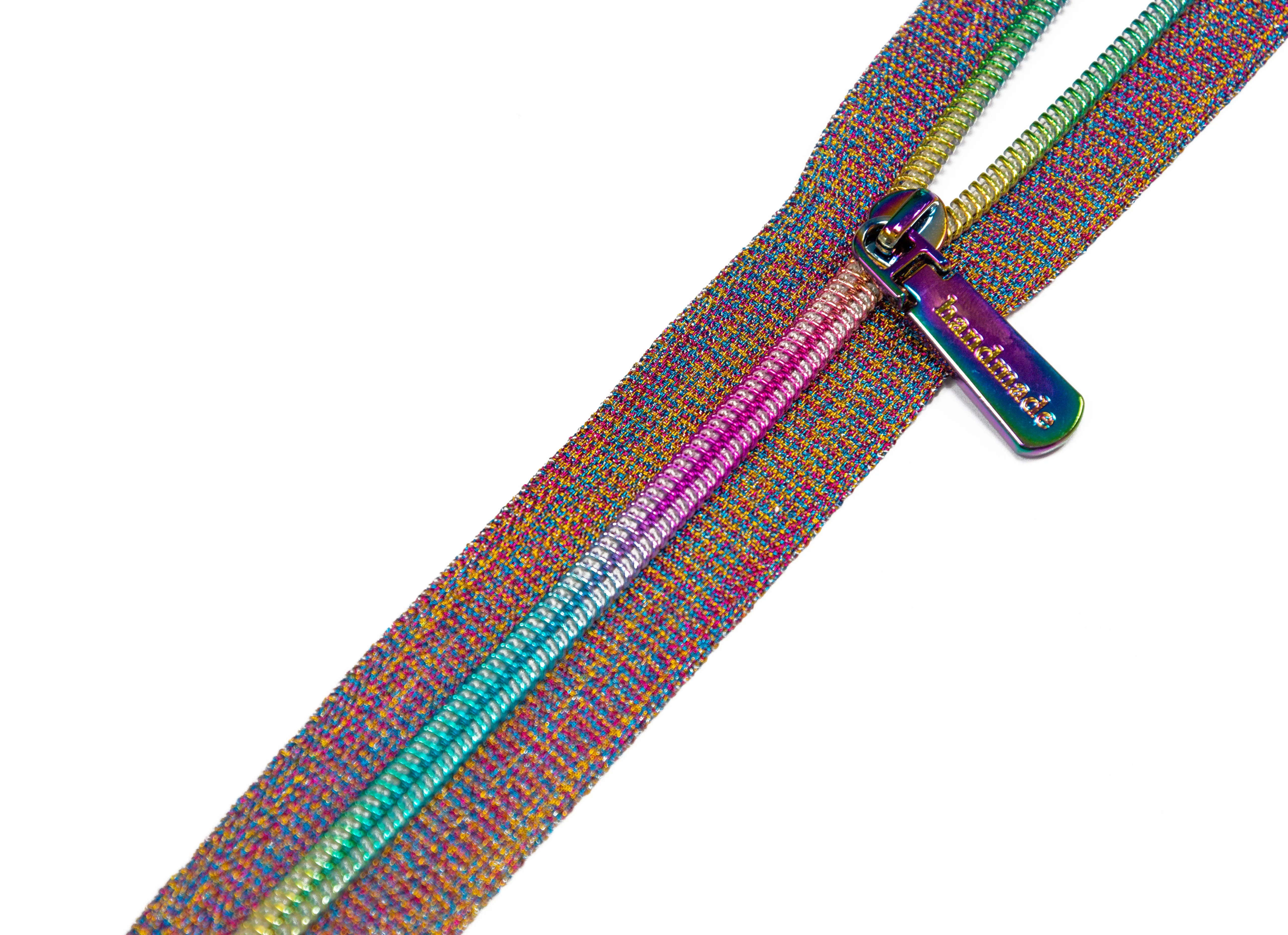 #5 Nylon Zipper Tape - Metallic Rainbow