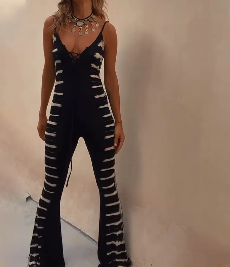 Boho Music Festival Printing Hot Jumpsuit