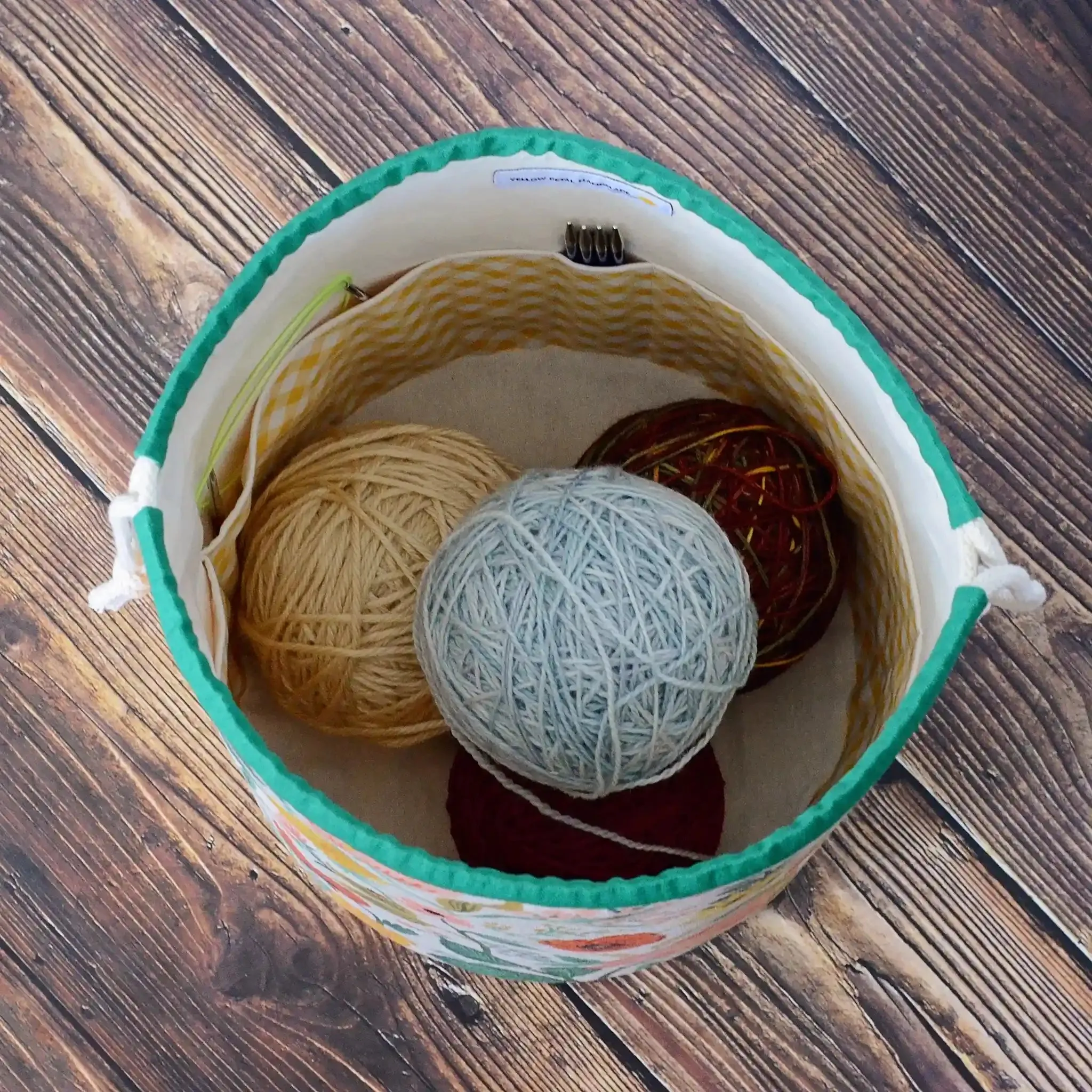 Canvas Bucket Bag in Rifle Paper Co. Fabric