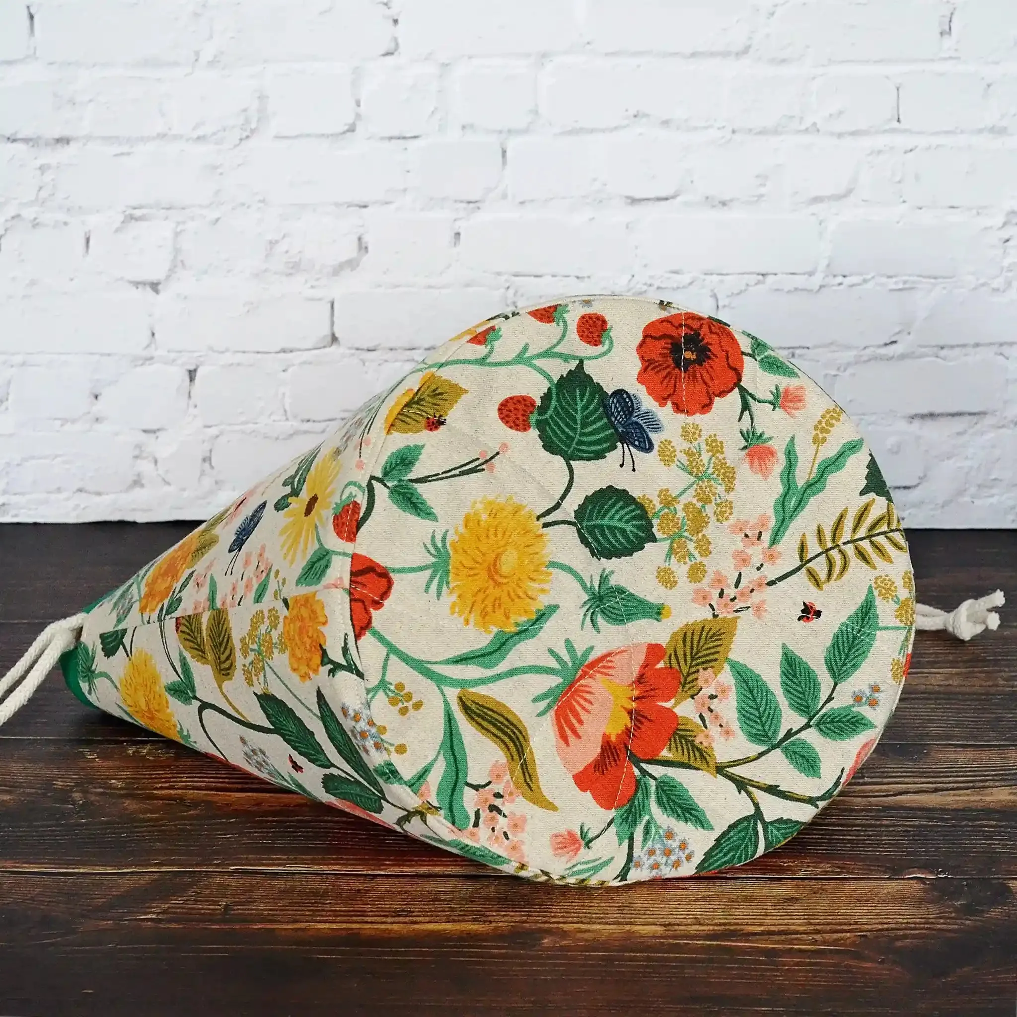 Canvas Bucket Bag in Rifle Paper Co. Fabric