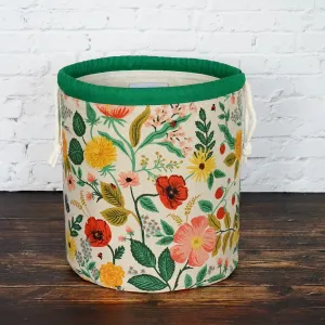 Canvas Bucket Bag in Rifle Paper Co. Fabric