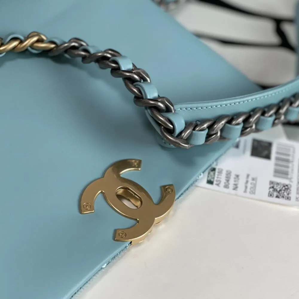 Chanel 19 Flap Bag aqua blue