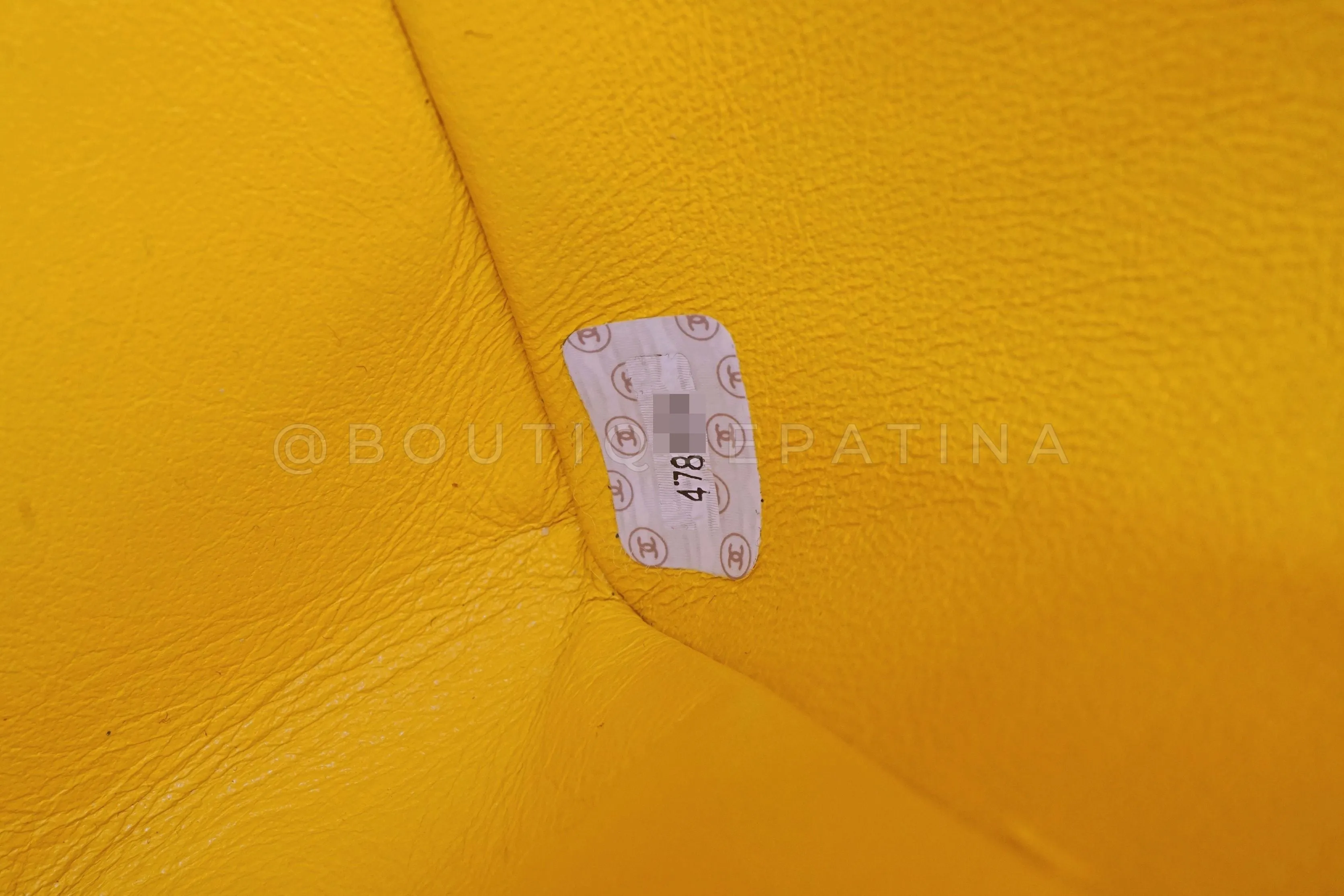 Chanel 1997 Vintage Canary Yellow Caviar Kelly Flap Parent Bag 24k GHW