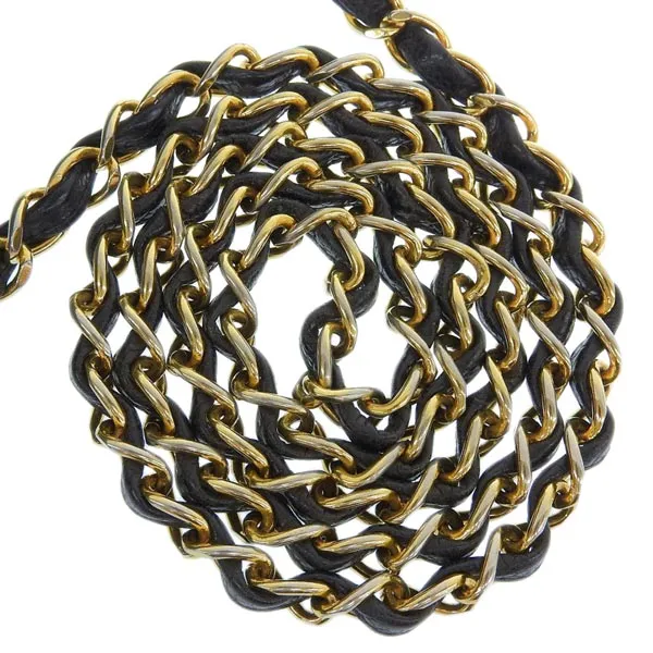CHANEL Around 1992 Made Caviar Skin Diana Flap Chain Bag 25Cm Black