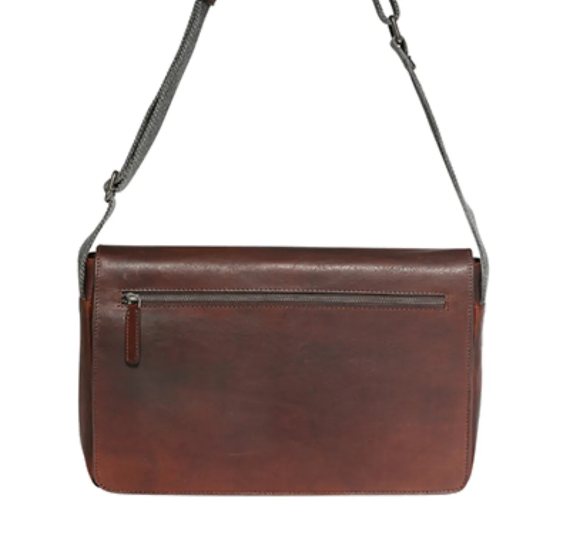 Chocolate Leather Laptop Satchel #3909
