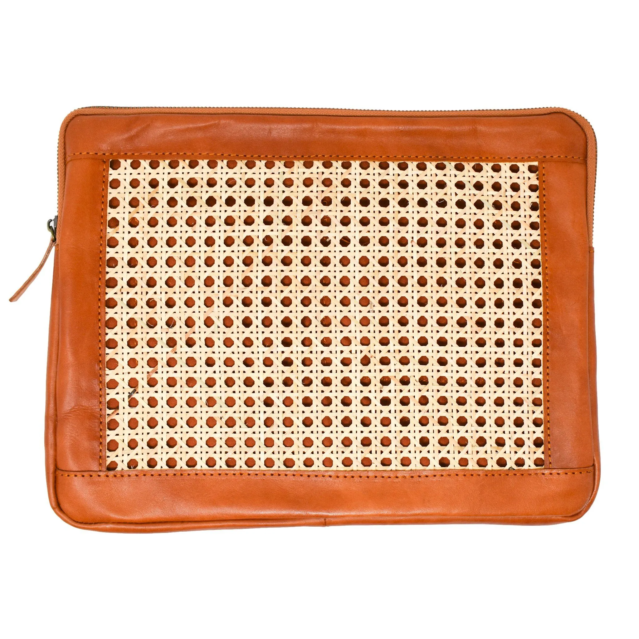 Crew Cane and Leather Laptop Case