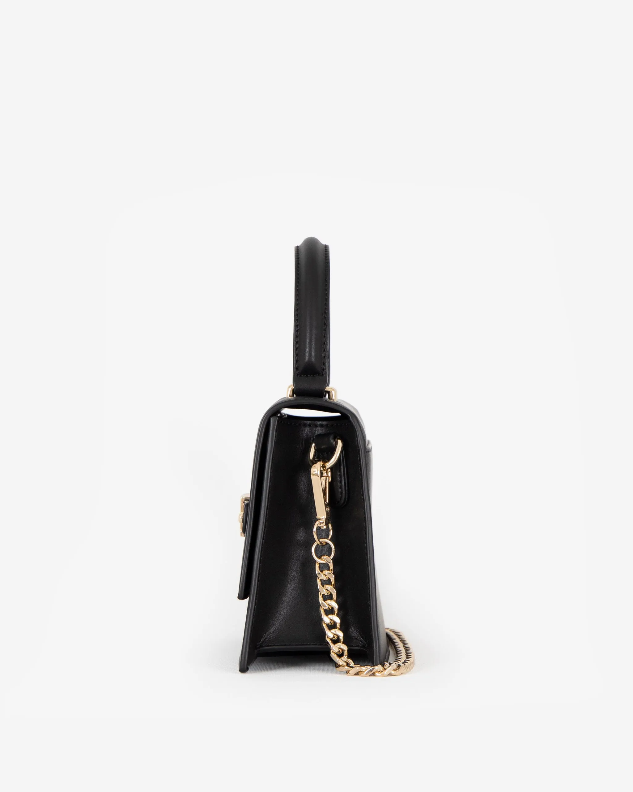 Evening Bag in Black/Gold with Personalised Hardware