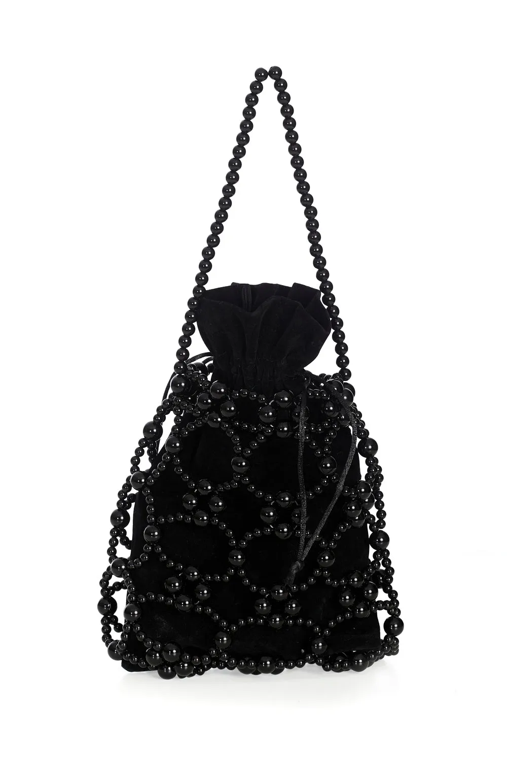 Lorne Beaded Velvet Pouch Purse by Banned Apparel