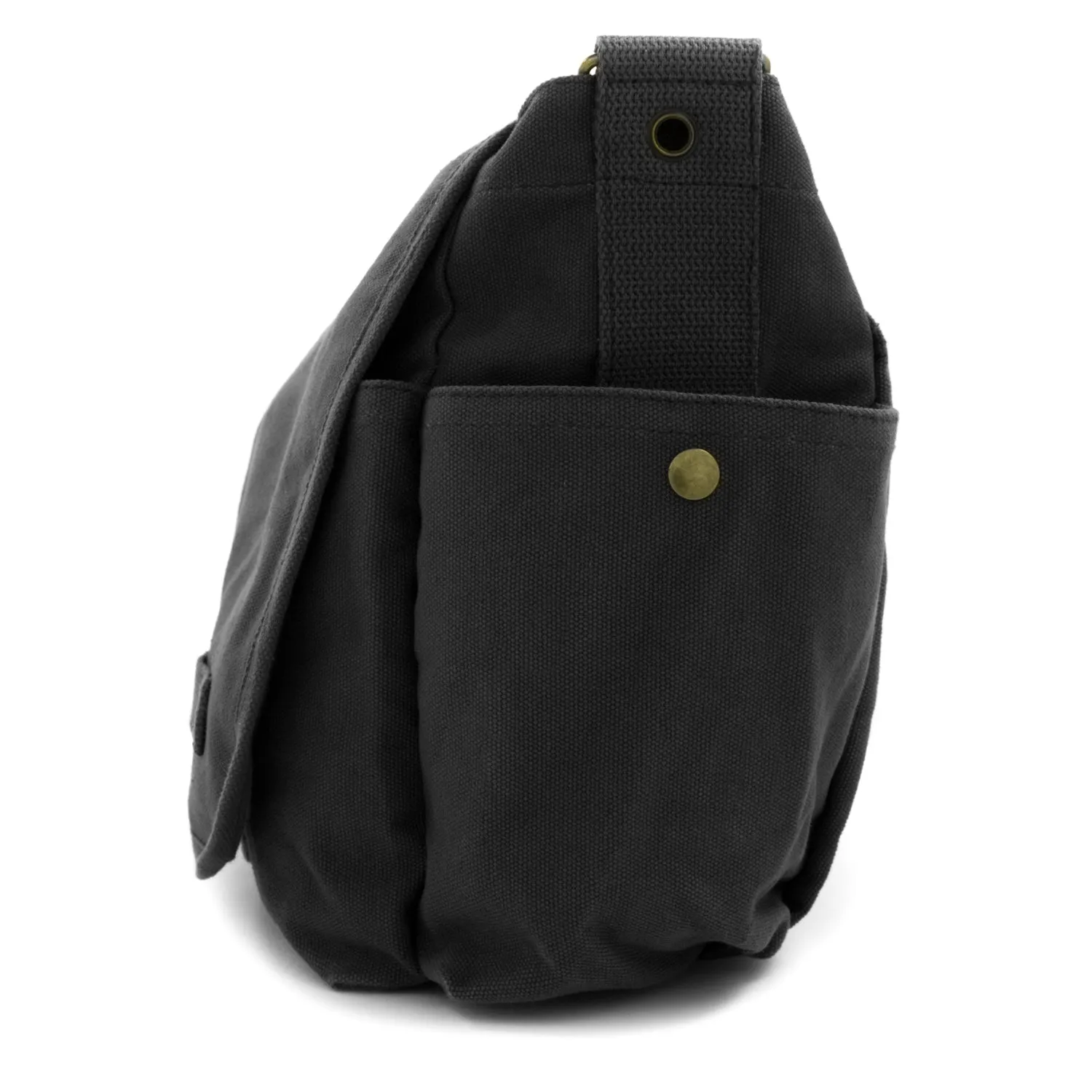 Lotus Flower Heavyweight Canvas Messenger/Diaper Shoulder Bag