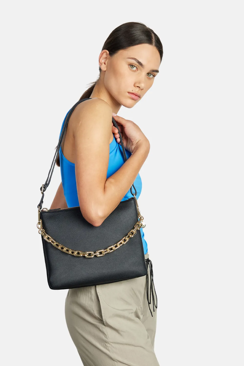 Matilda Crossbody Black   Chunky Chain