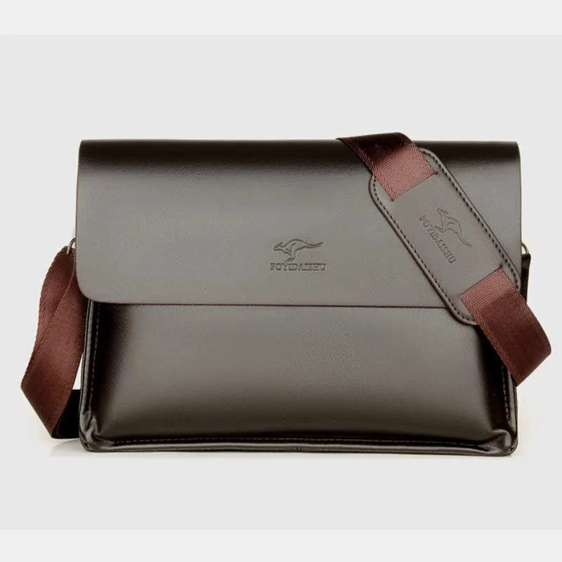 Men's Leather Crossbody Bag Messenger Bag Travel Work Business Satchel