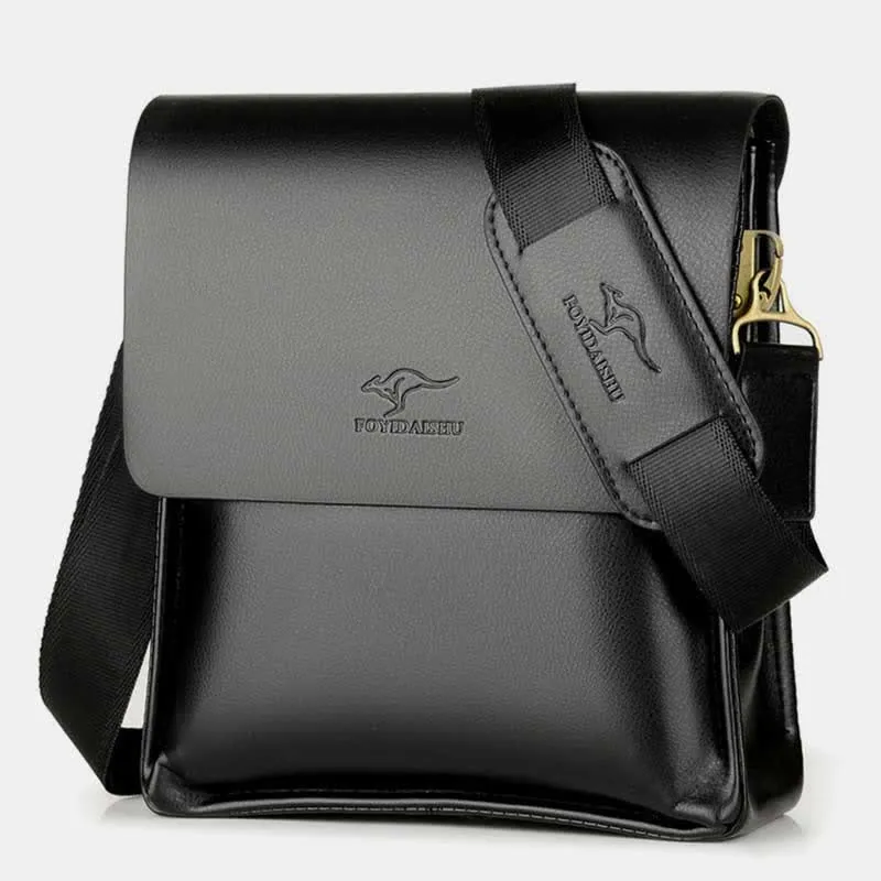 Men's Leather Crossbody Bag Messenger Bag Travel Work Business Satchel