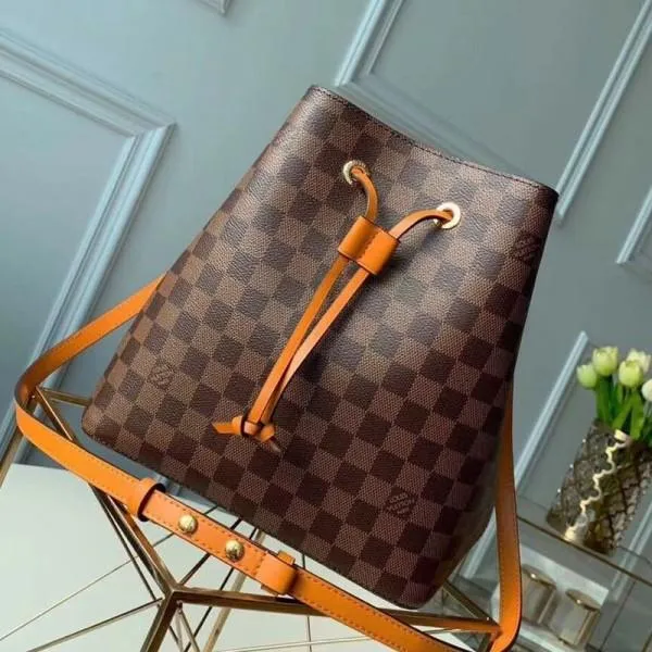 Néonoé Damier Ebene Canvas Bucket Bag N40213 Yellow 2019 Collection