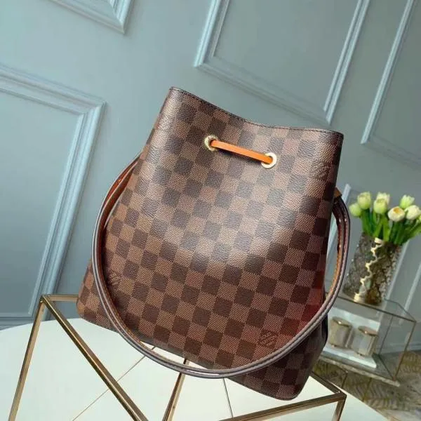 Néonoé Damier Ebene Canvas Bucket Bag N40213 Yellow 2019 Collection