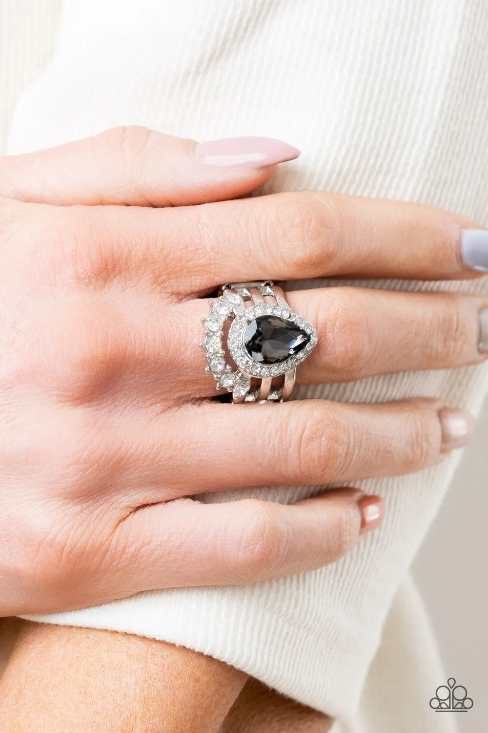 Open Door Jewelry - Elegantly Cosmopolitan - Silver Ring - Paparazzi Accessories