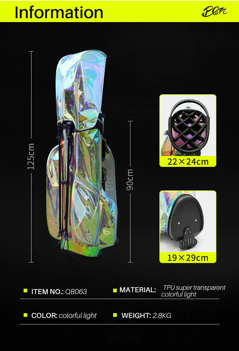 PGM QB063 custom standing sunday golf bag price logo luxury stand golf bag