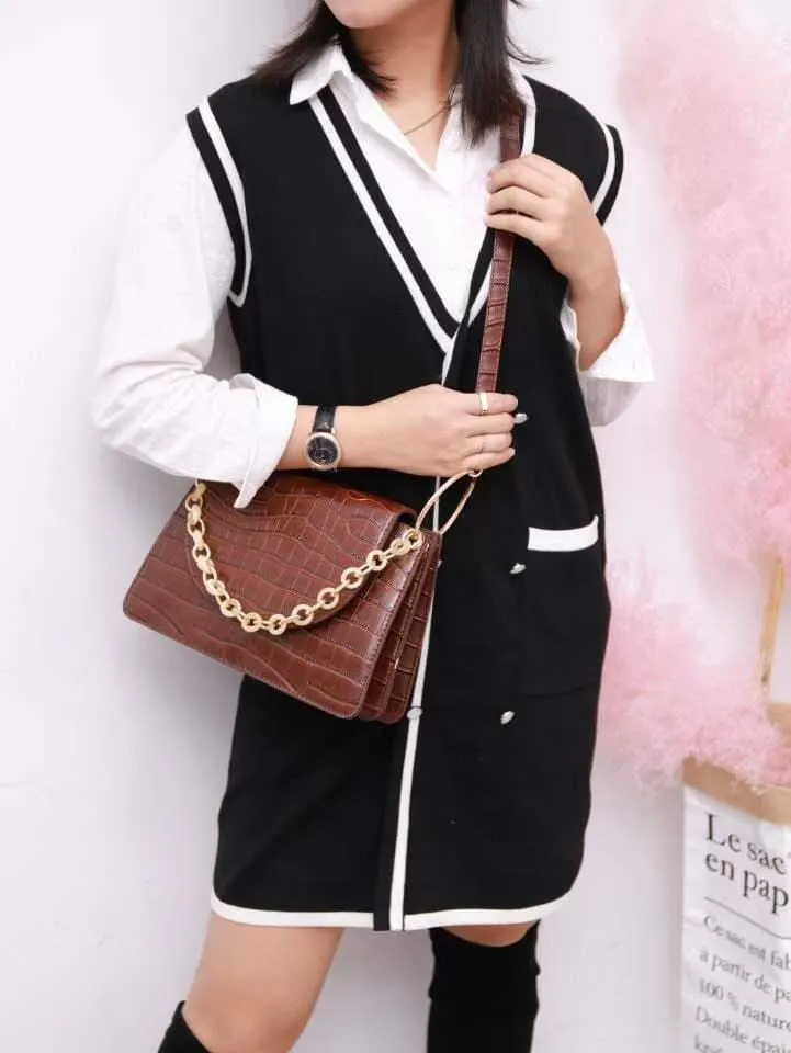 Top Handle Front Flap Bag