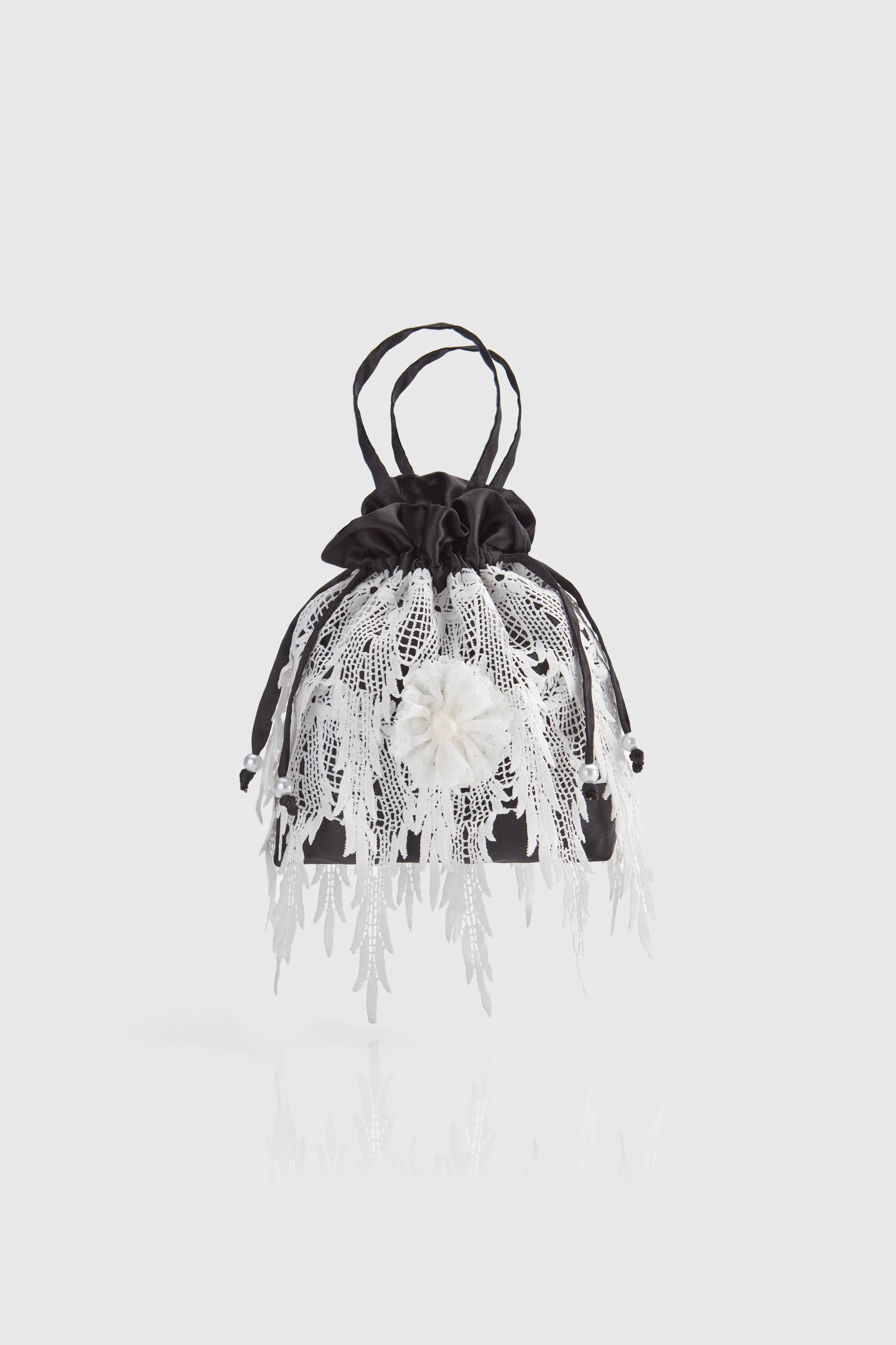 Vintage Floral Lace Evening Handbag