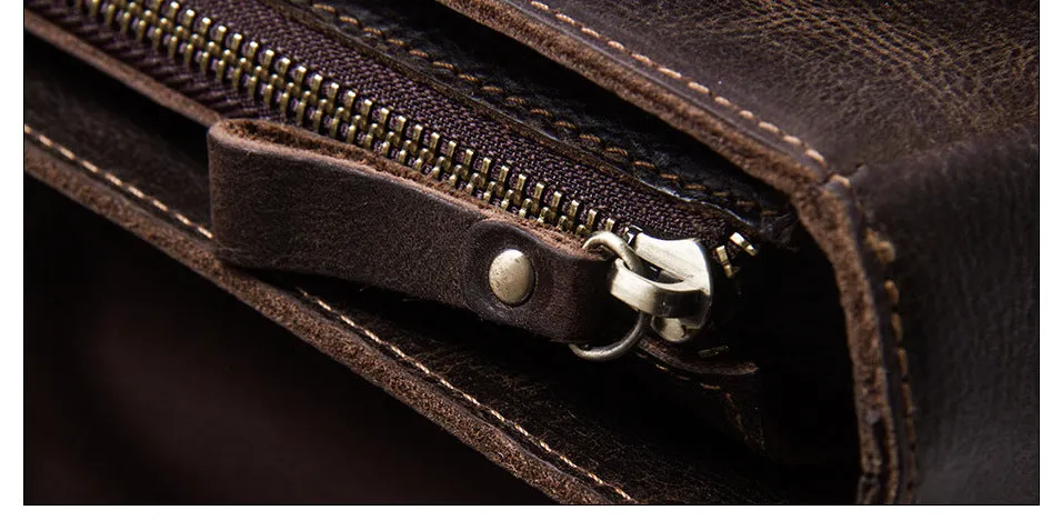 Vintage Leather Messenger Satchel
