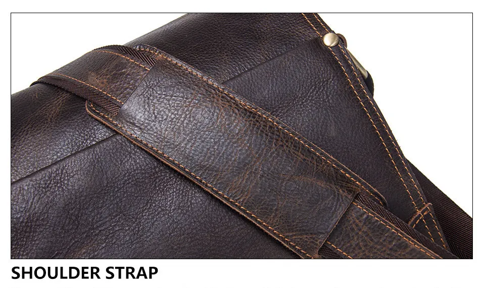 Vintage Leather Messenger Satchel