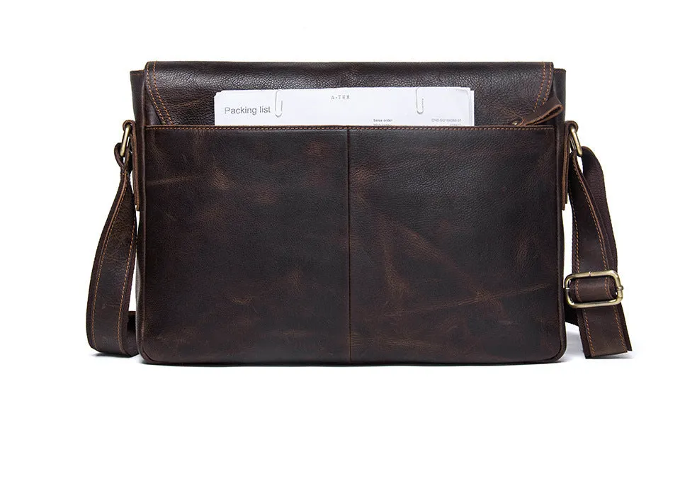 Vintage Leather Messenger Satchel