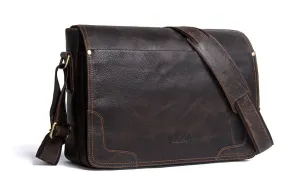 Vintage Leather Messenger Satchel