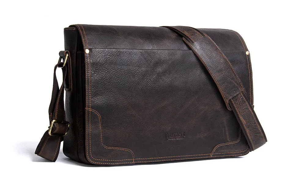 Vintage Leather Messenger Satchel