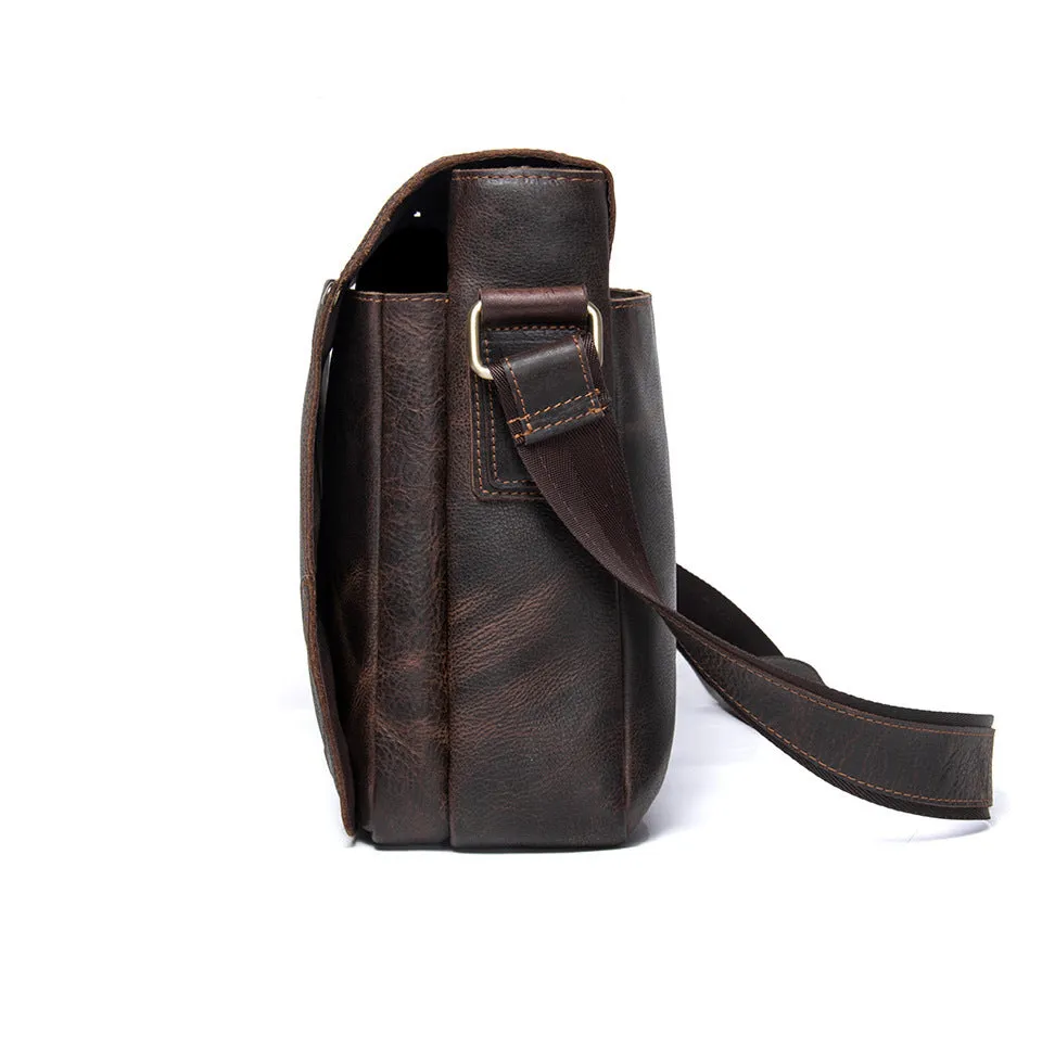 Vintage Leather Messenger Satchel