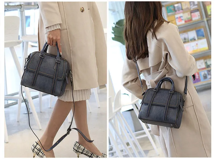 Vintage Leather Women Handbags Leather Crossbody Bags Purses for Women