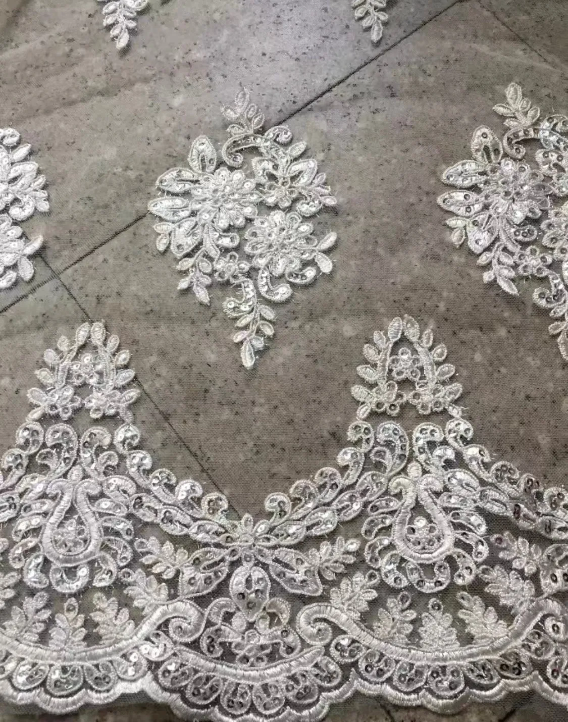 White Lace material for veil