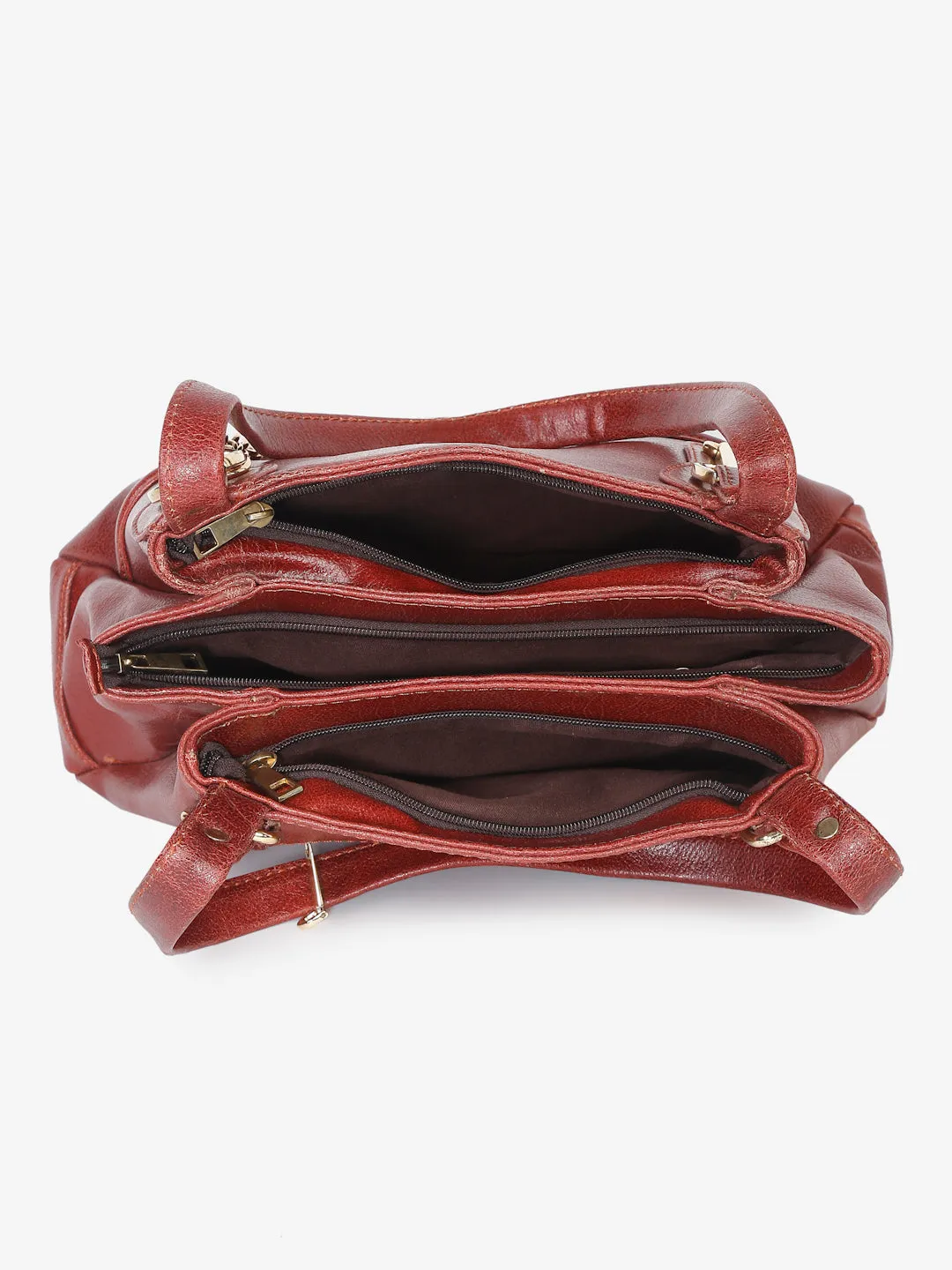 Women Maroon Solid Shoulder Bag