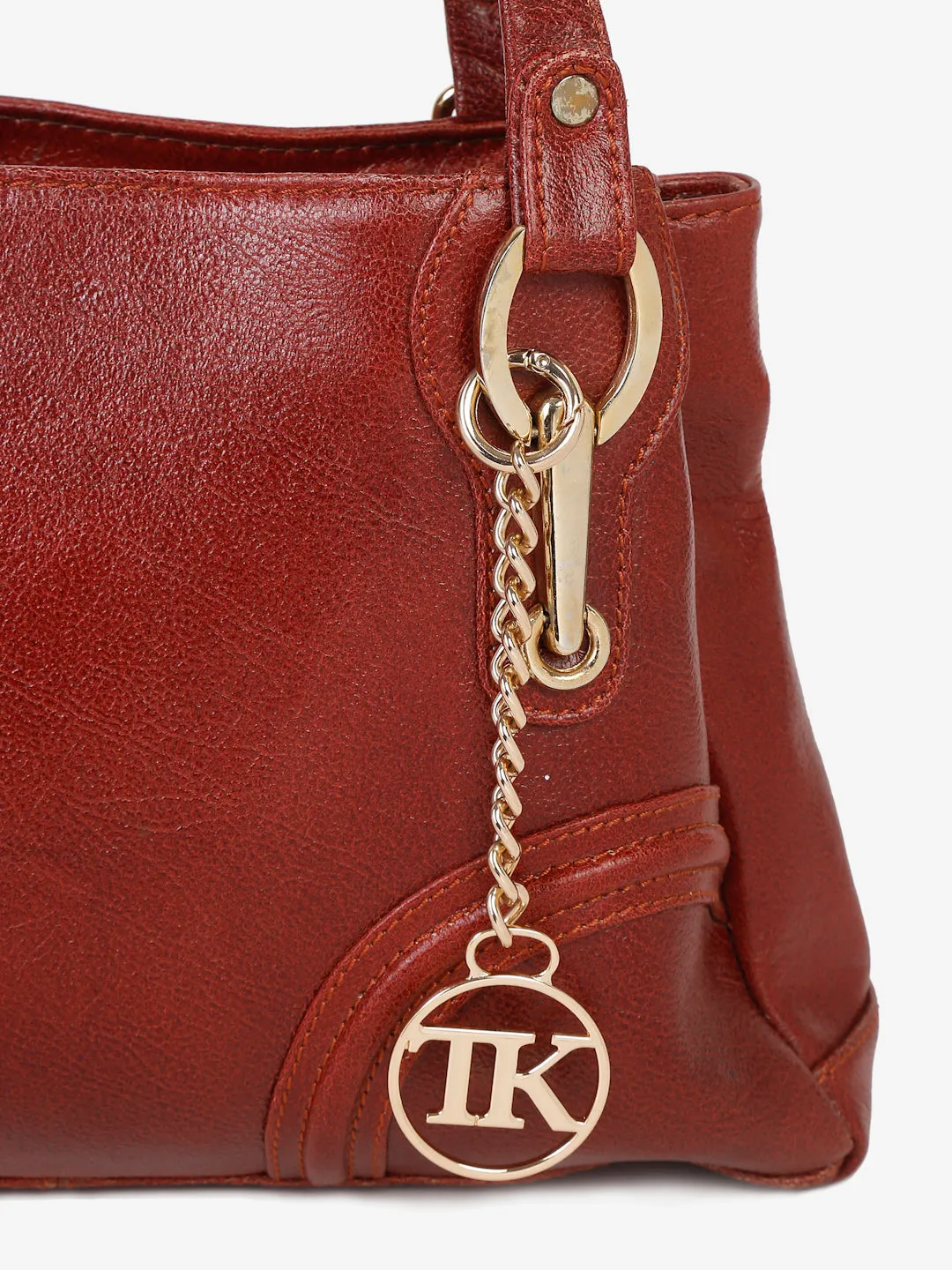 Women Maroon Solid Shoulder Bag