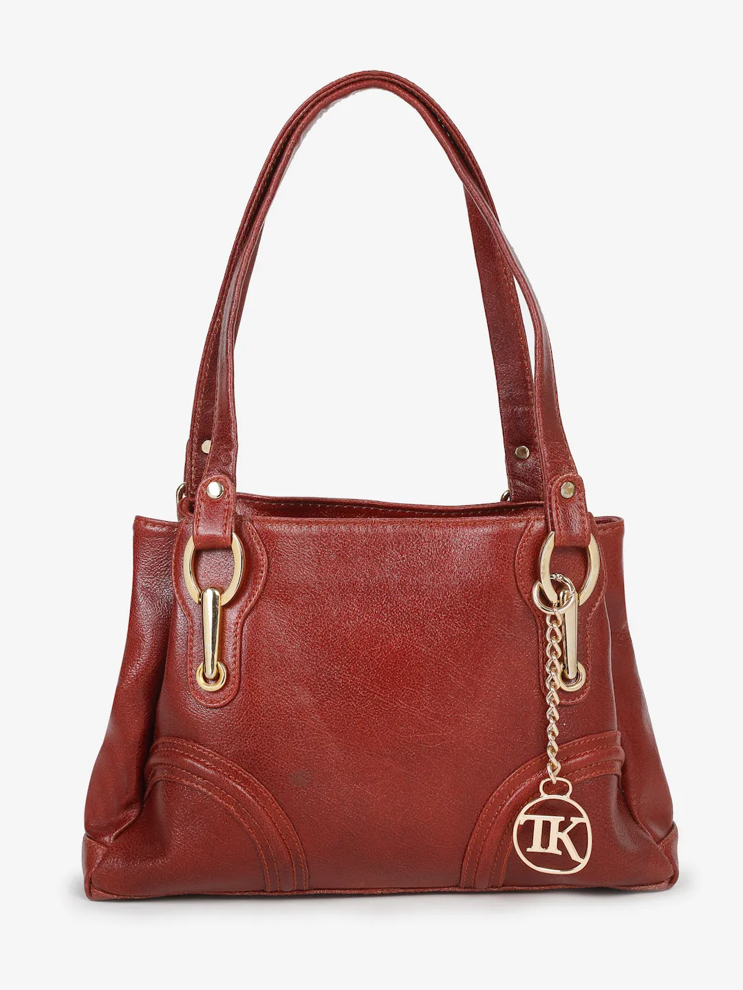 Women Maroon Solid Shoulder Bag