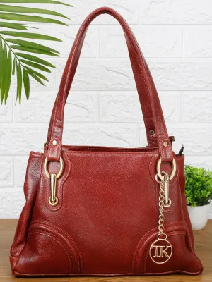 Women Maroon Solid Shoulder Bag