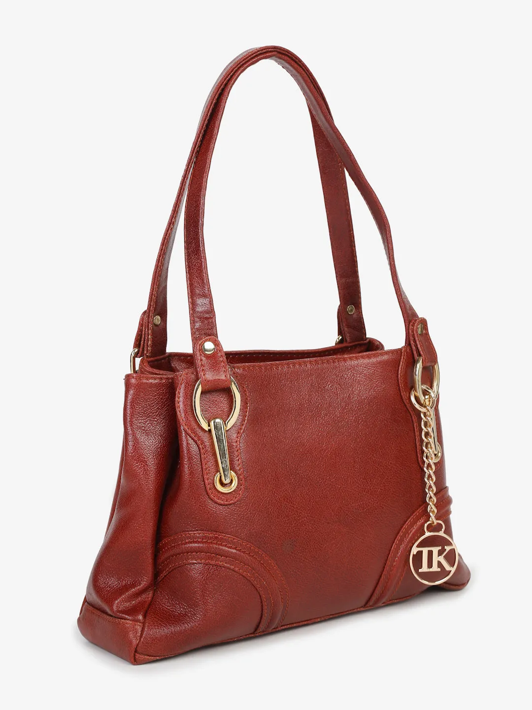 Women Maroon Solid Shoulder Bag